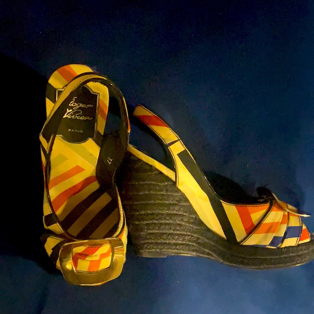 Roger Vivier Cordella Espadrille Wedges